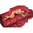 Fetish Lakované ložní prádlo - PVC prostěradlo 200x230 cm - červená