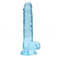 Realrock gelové dildo s přísavkou 19 cm modrá