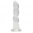 REALROCK Non Realistic dildo 17,5 cm - transparentní