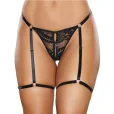 Allure Say it with Garters tanga - černá