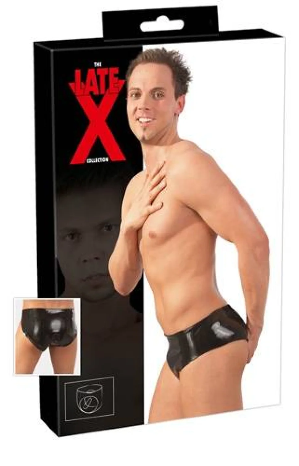 LateX Latexové slipy s análním dildem M/L