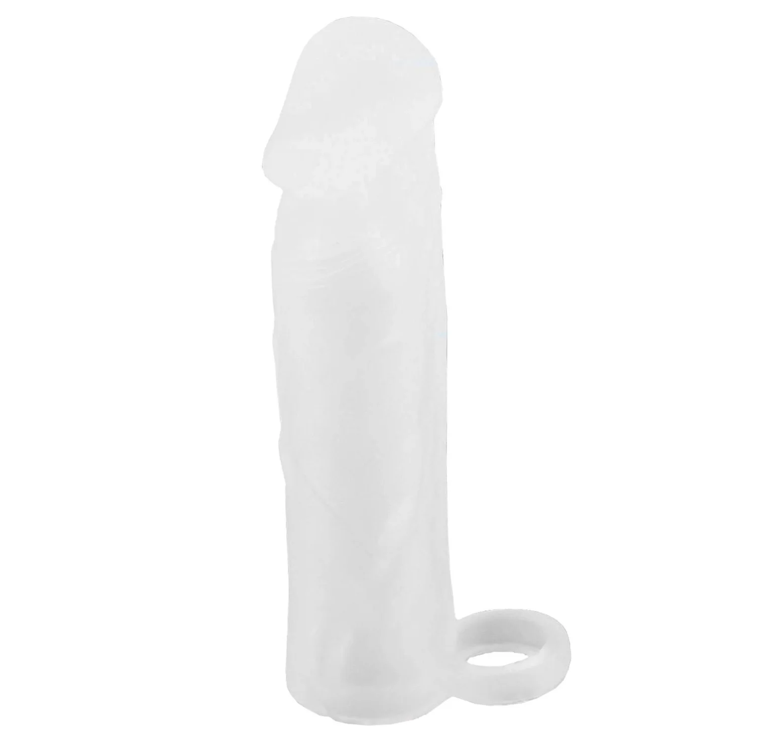 BASIC X Realistický zvětšující návlek na penis S - transparentní