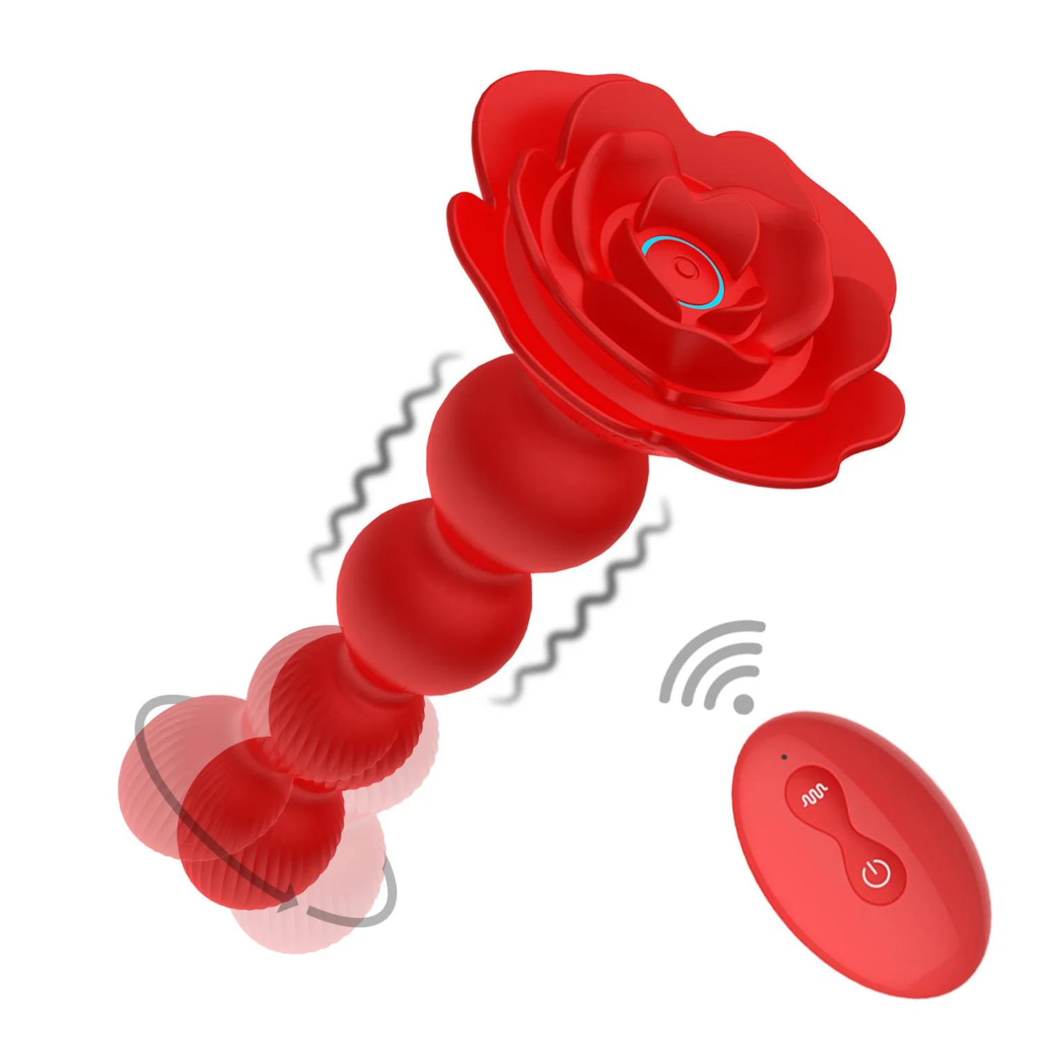 BASIC X vibrační anální korále červené