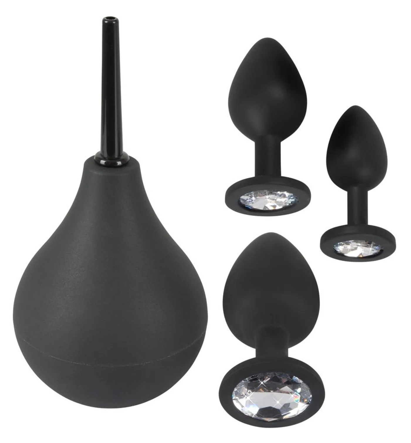 Black Velvets Set 3 análních kolíků a sprchy