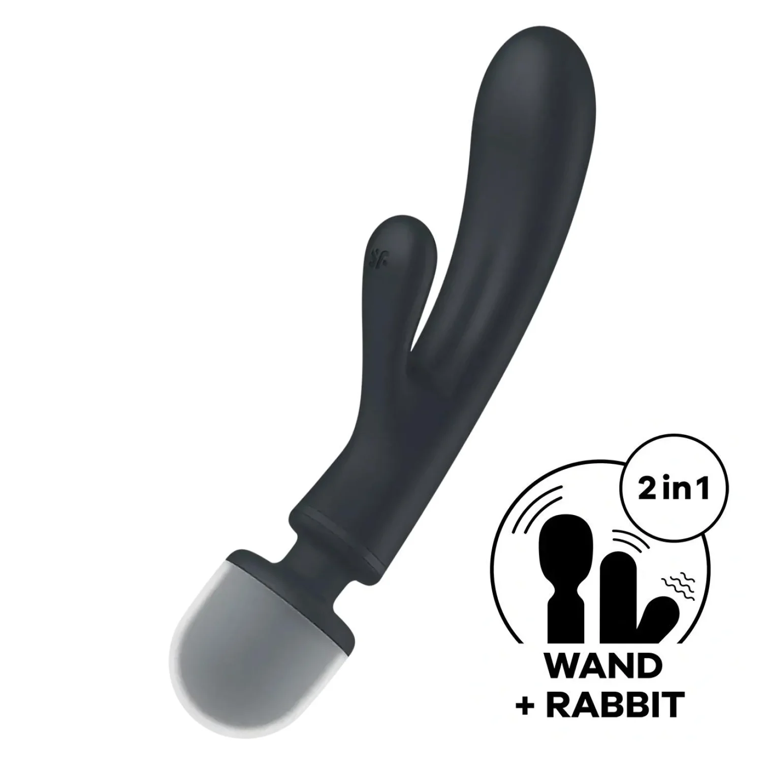 Satisfyer Triple Lover oboustranný vibrátor - šedý