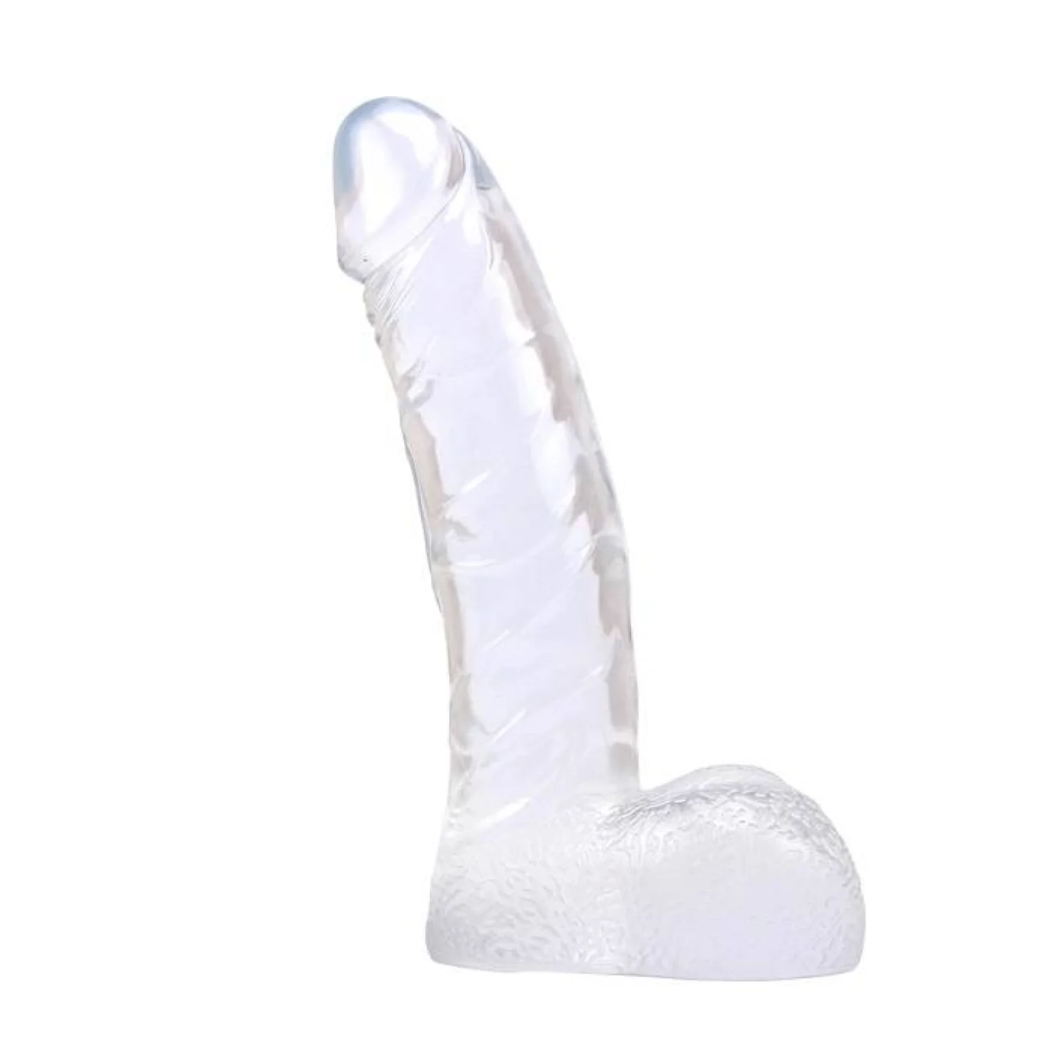 Ding Dong dildo gelové transparentní