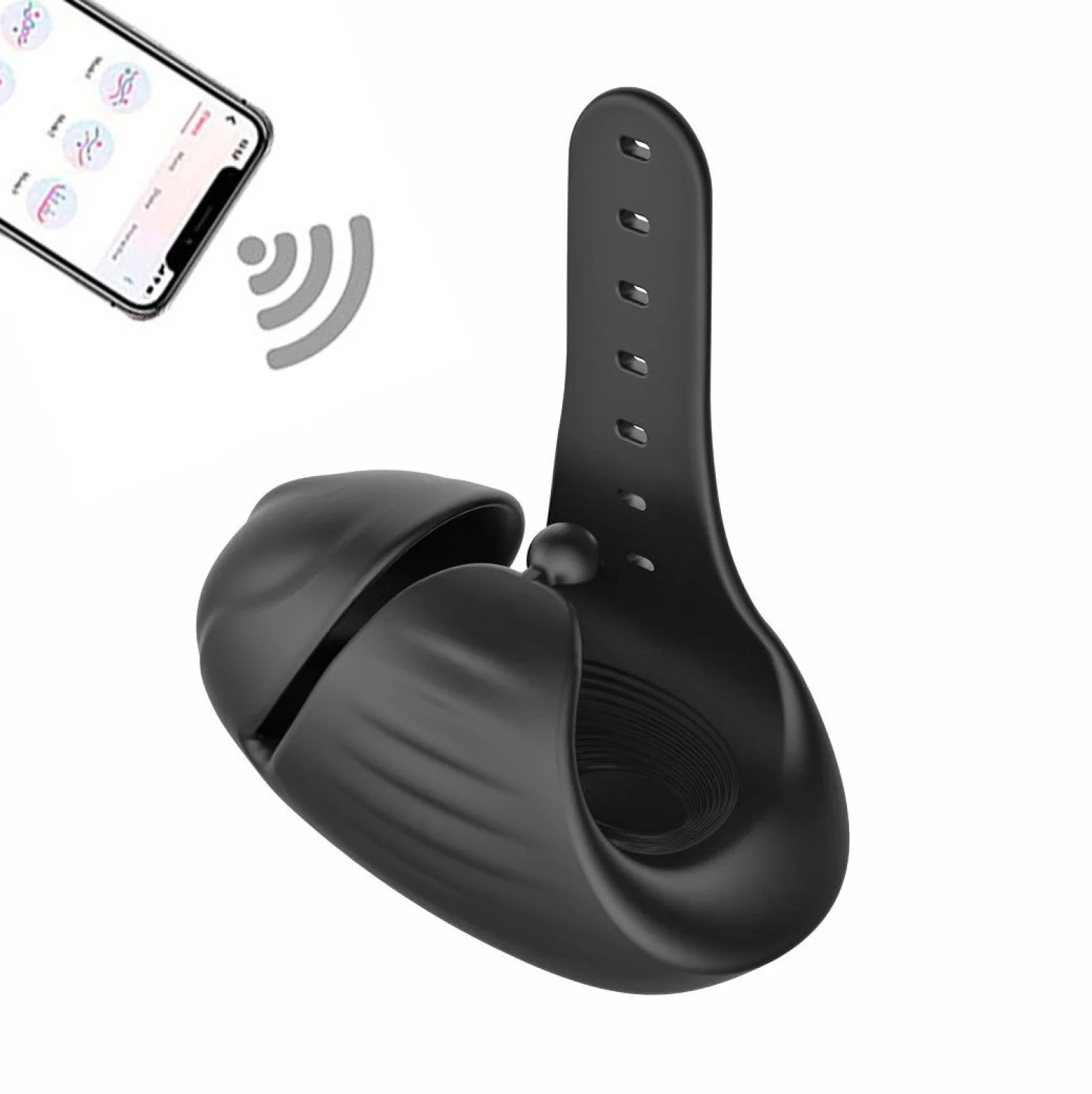 BASIC X Bobby 2 APP vibrační masturbátor s nastavitelným průměrem černý