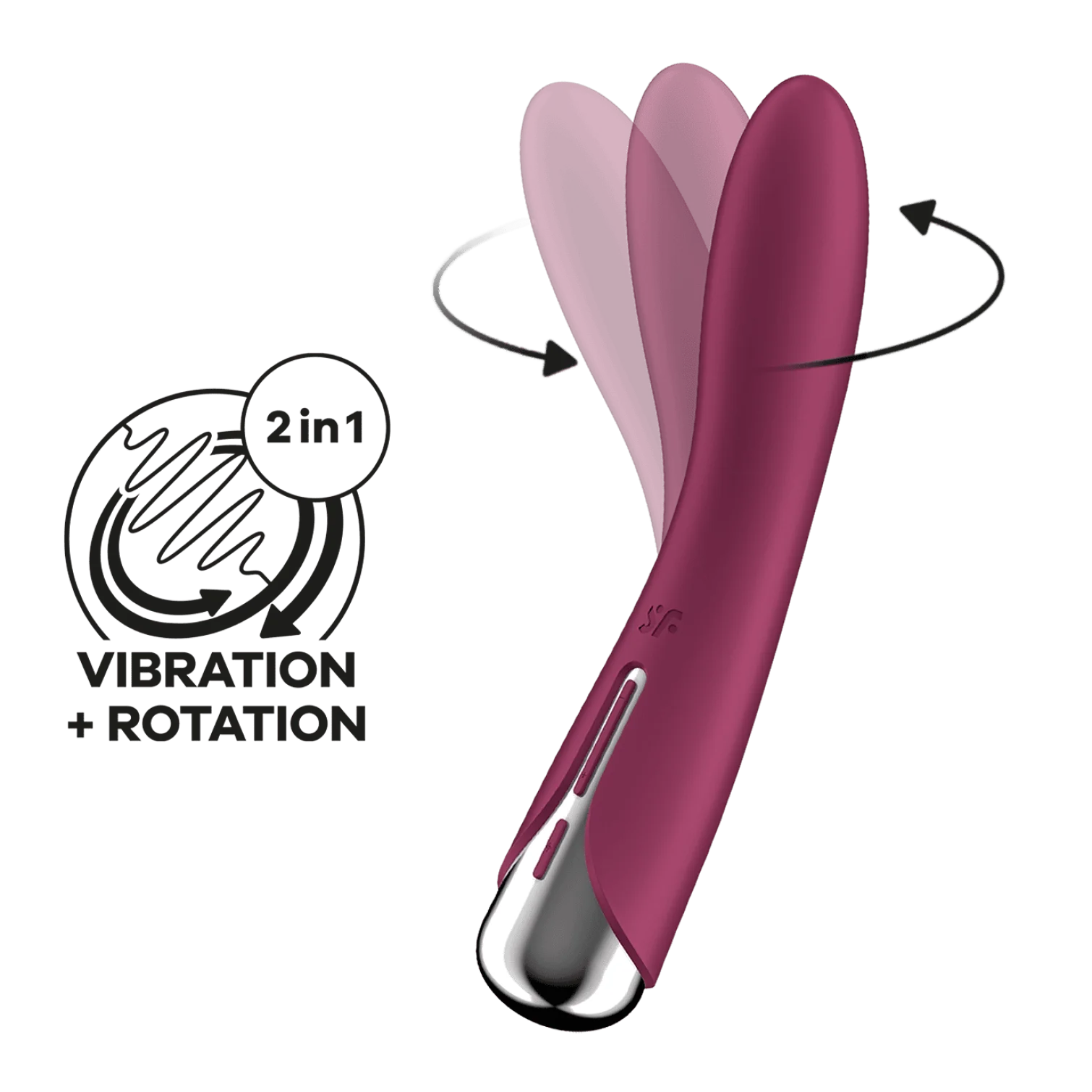 Satisfyer Spinning Vibe 1 vibrátor - vínový