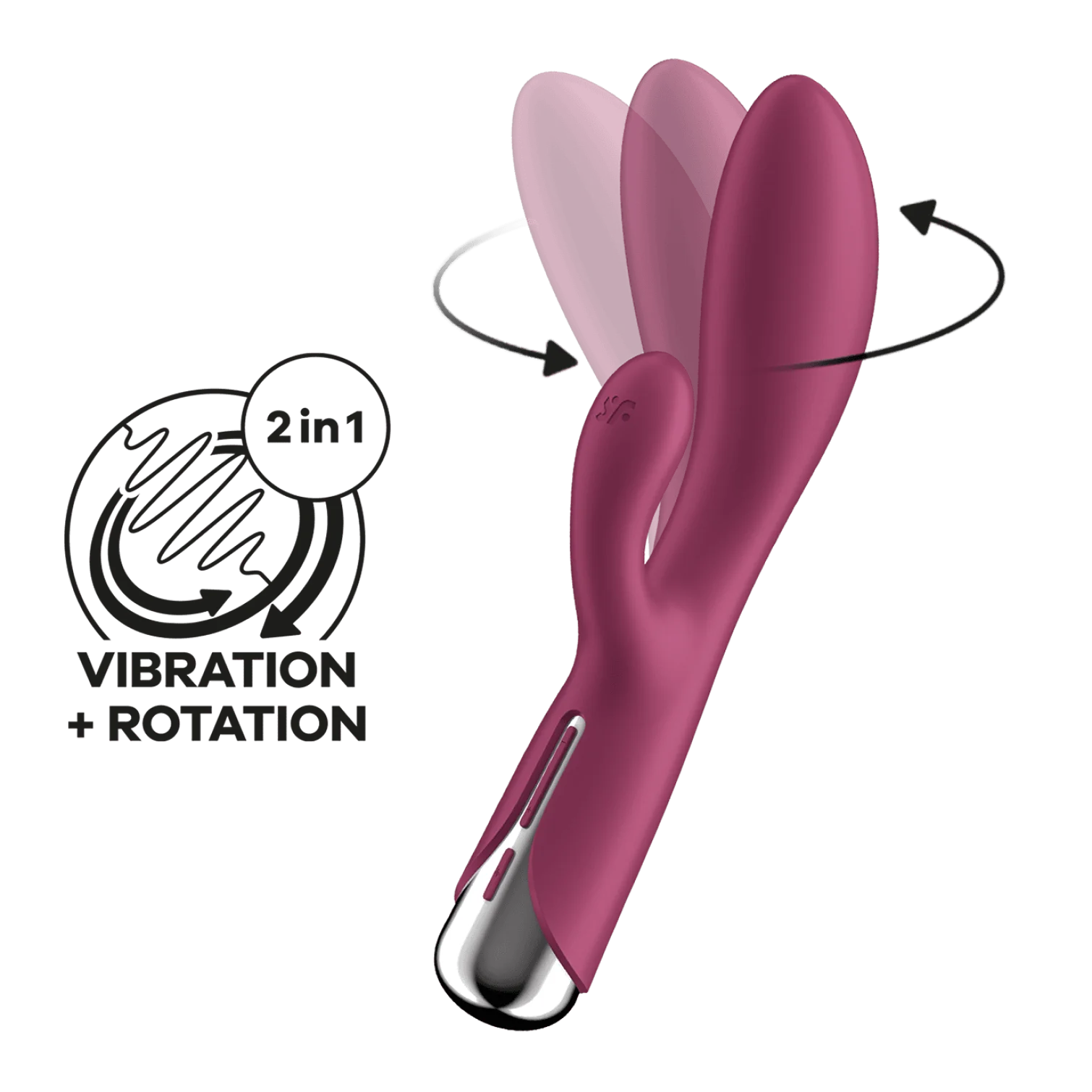 Satisfyer Spinning Rabbit 1vibrátor - vínový