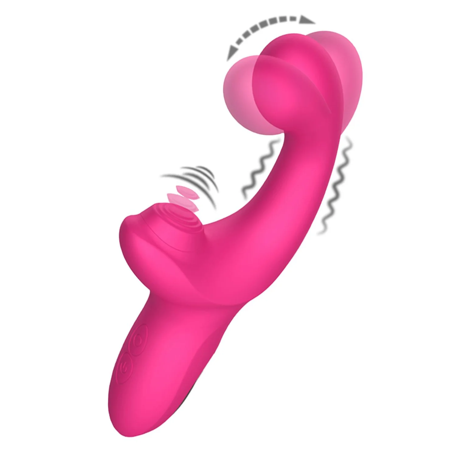 BASIC X Stunner vibrátor na G-bod a klitoris růžový