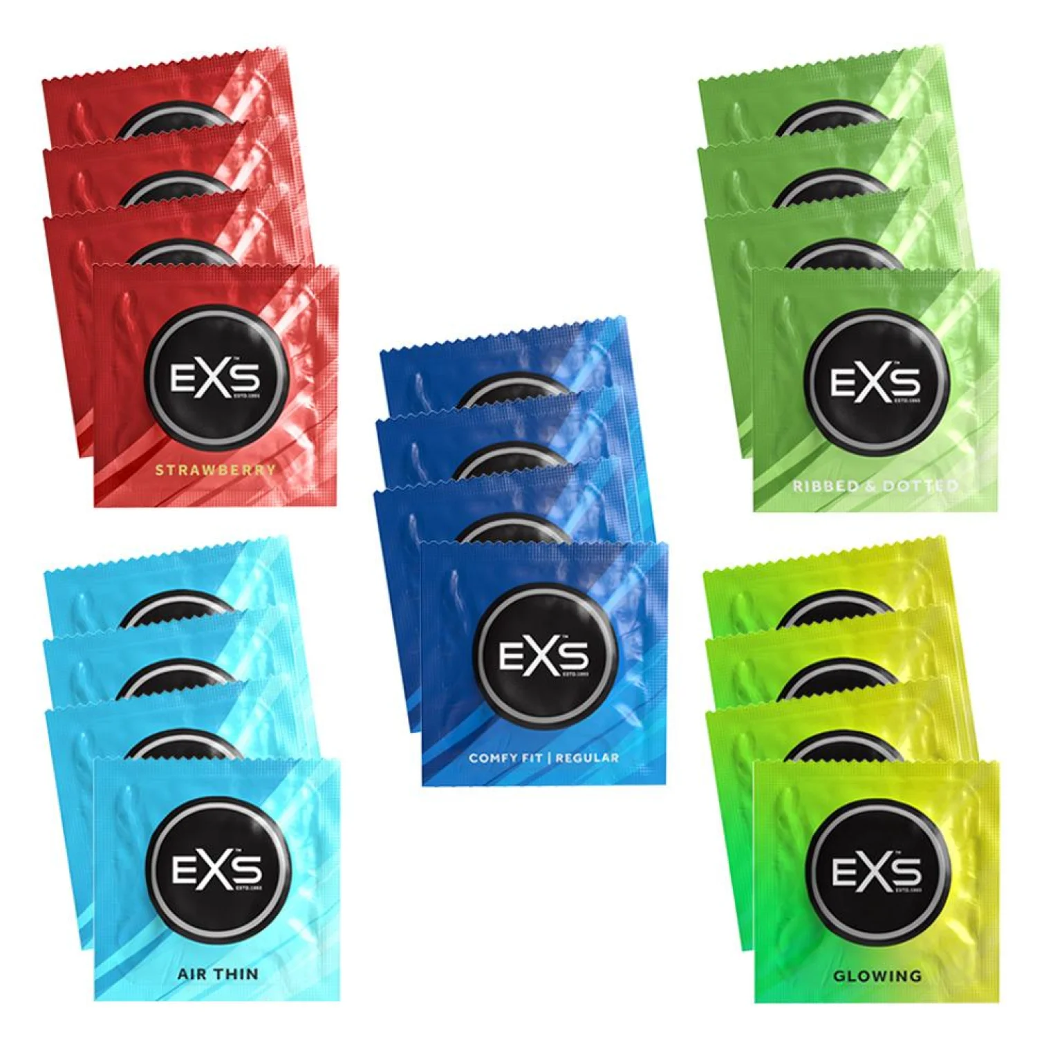 EXS kondomy Mix testovací sada 20 ks