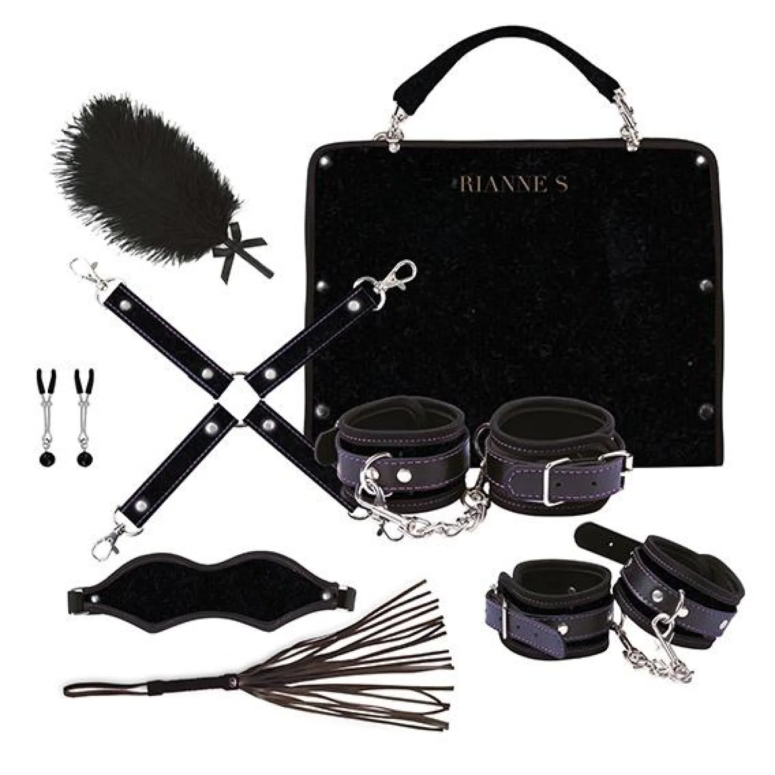 Rianne S Kinky me softly - luxusní BDSM sada v pouzdře - černá