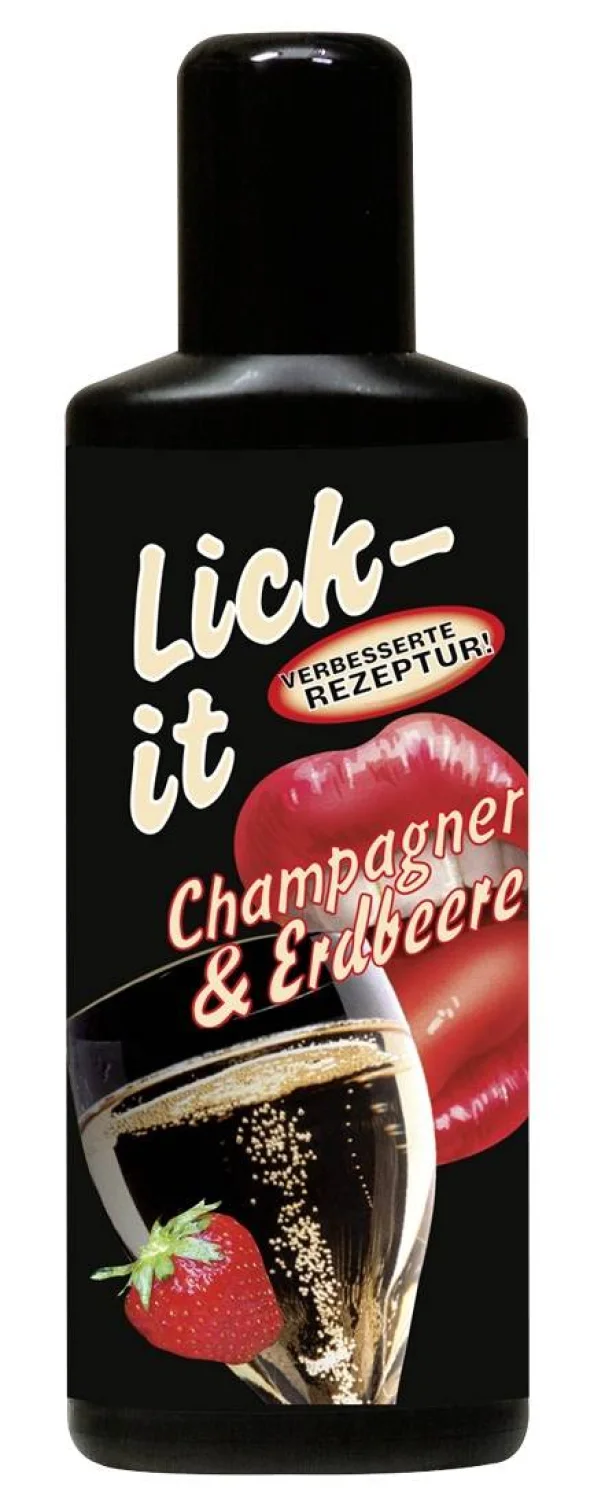 Lick-it Lubrikační gel 100 ml - jahody a šampaňské