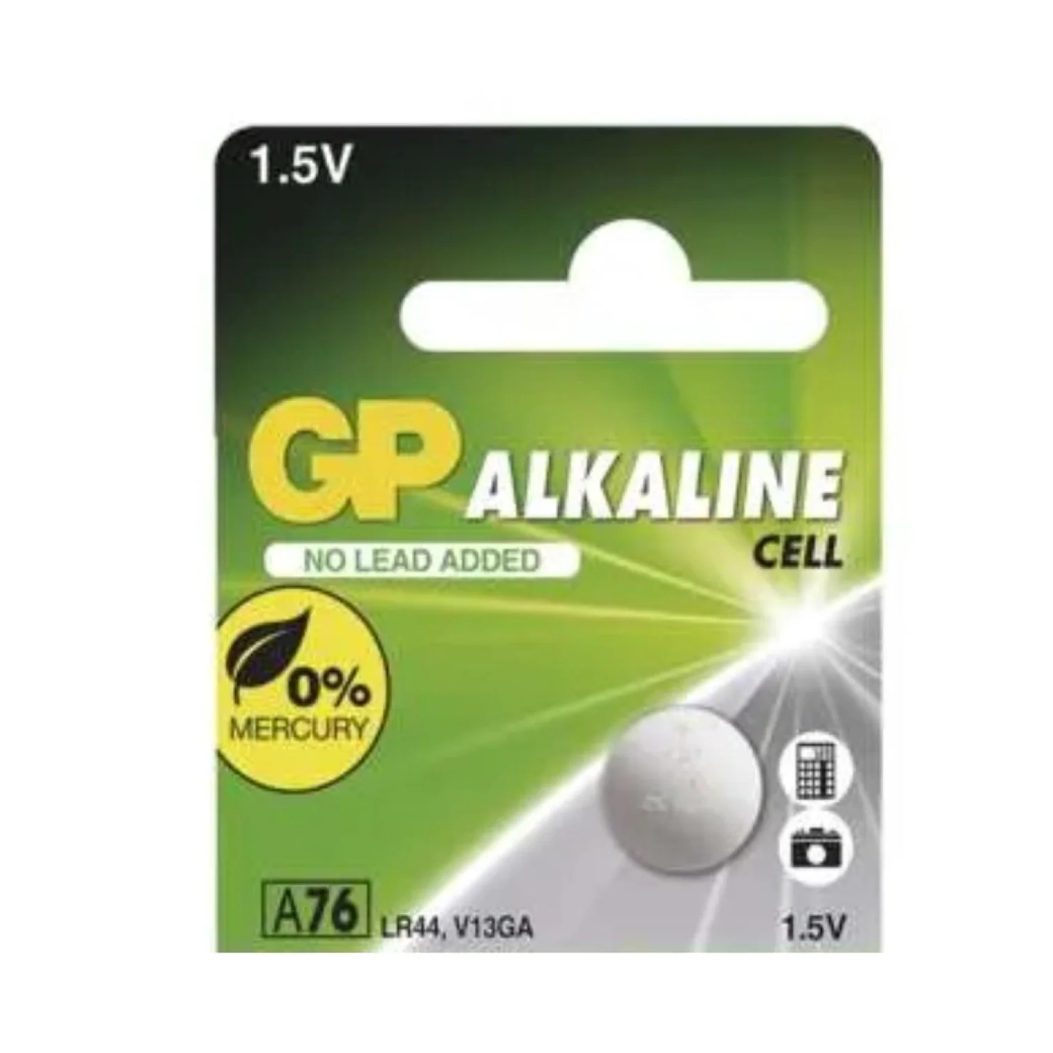 GP - baterie alkalické LR44 (A76) 1,5 V - 1 ks