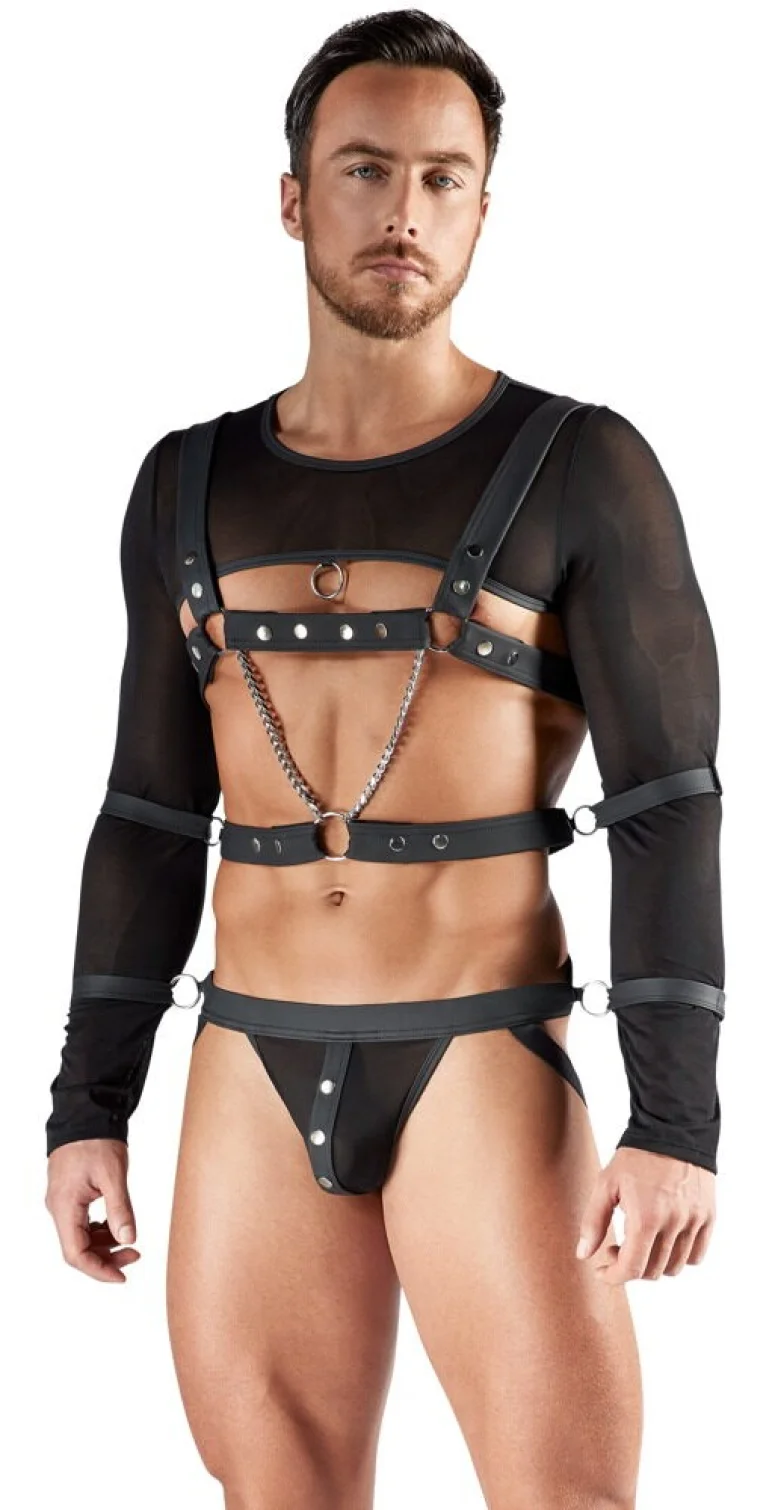 Svenjoyment Bondage Pánský 3-dílný set černý M