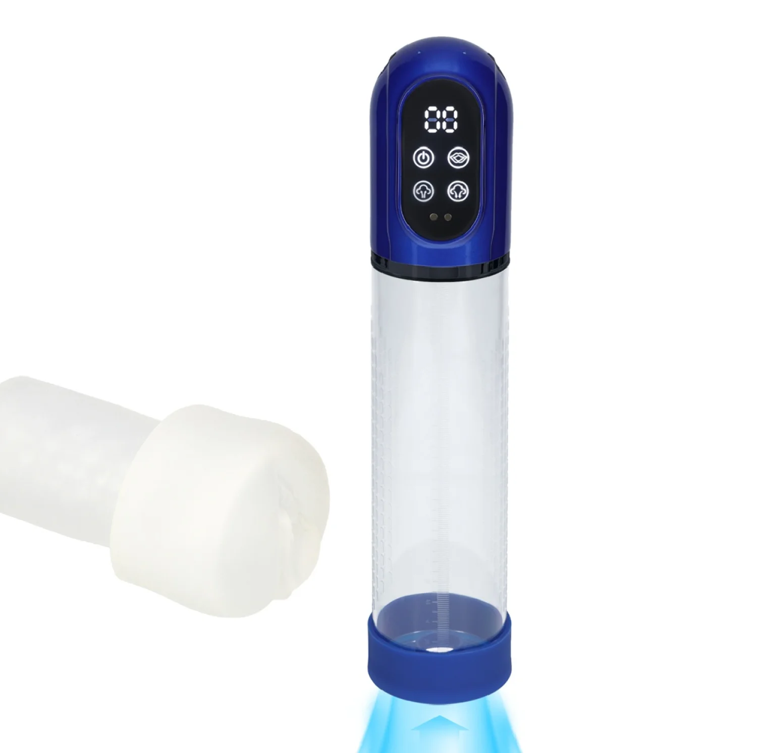 Pumped Engage Automatic vakuová pumpa a masturbátor 2 v 1 modrá
