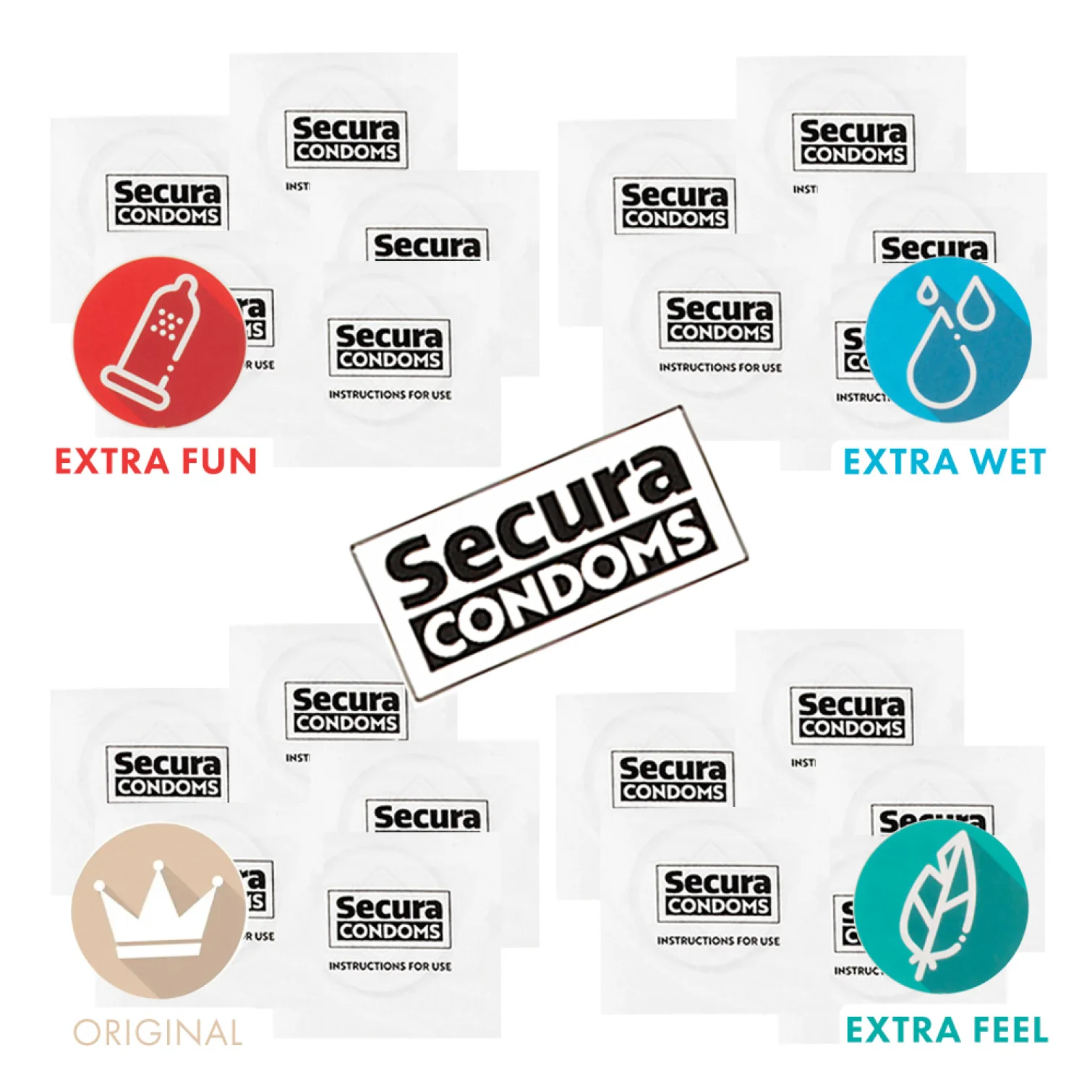 Secura Sada kondomů 20 ks