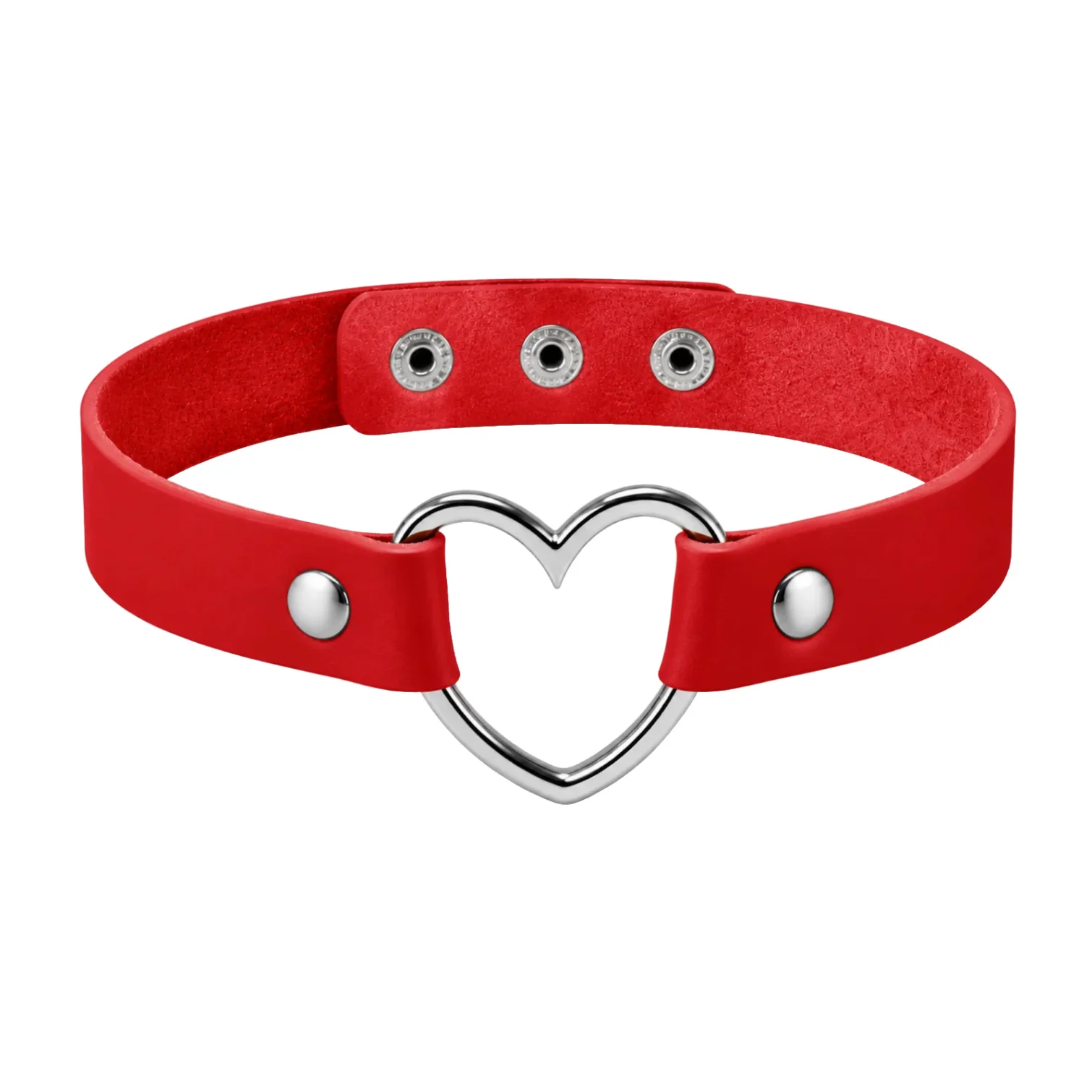 Kinky Pleasure Punk style choker Red