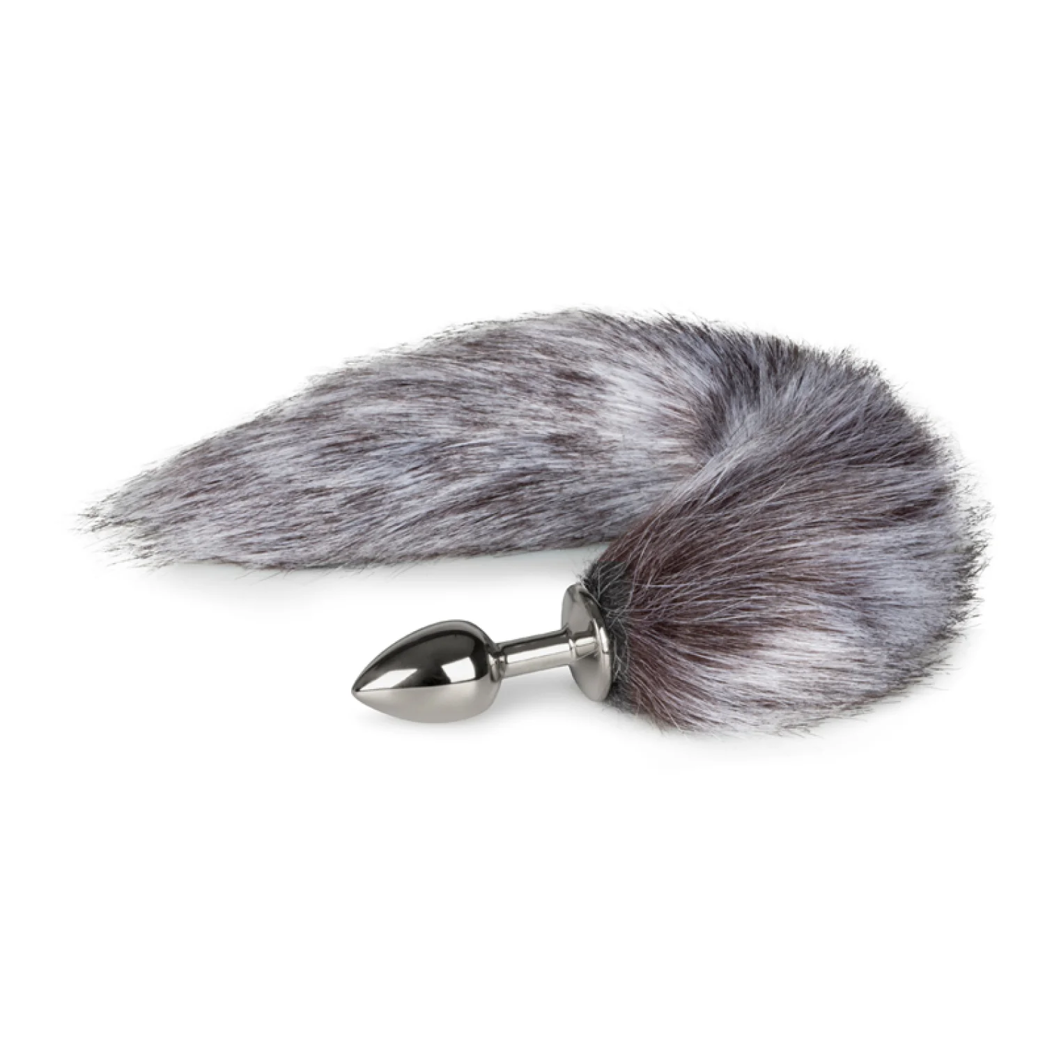 Fetish Fox Tail anální kolík s ocasem šedo-stříbrný
