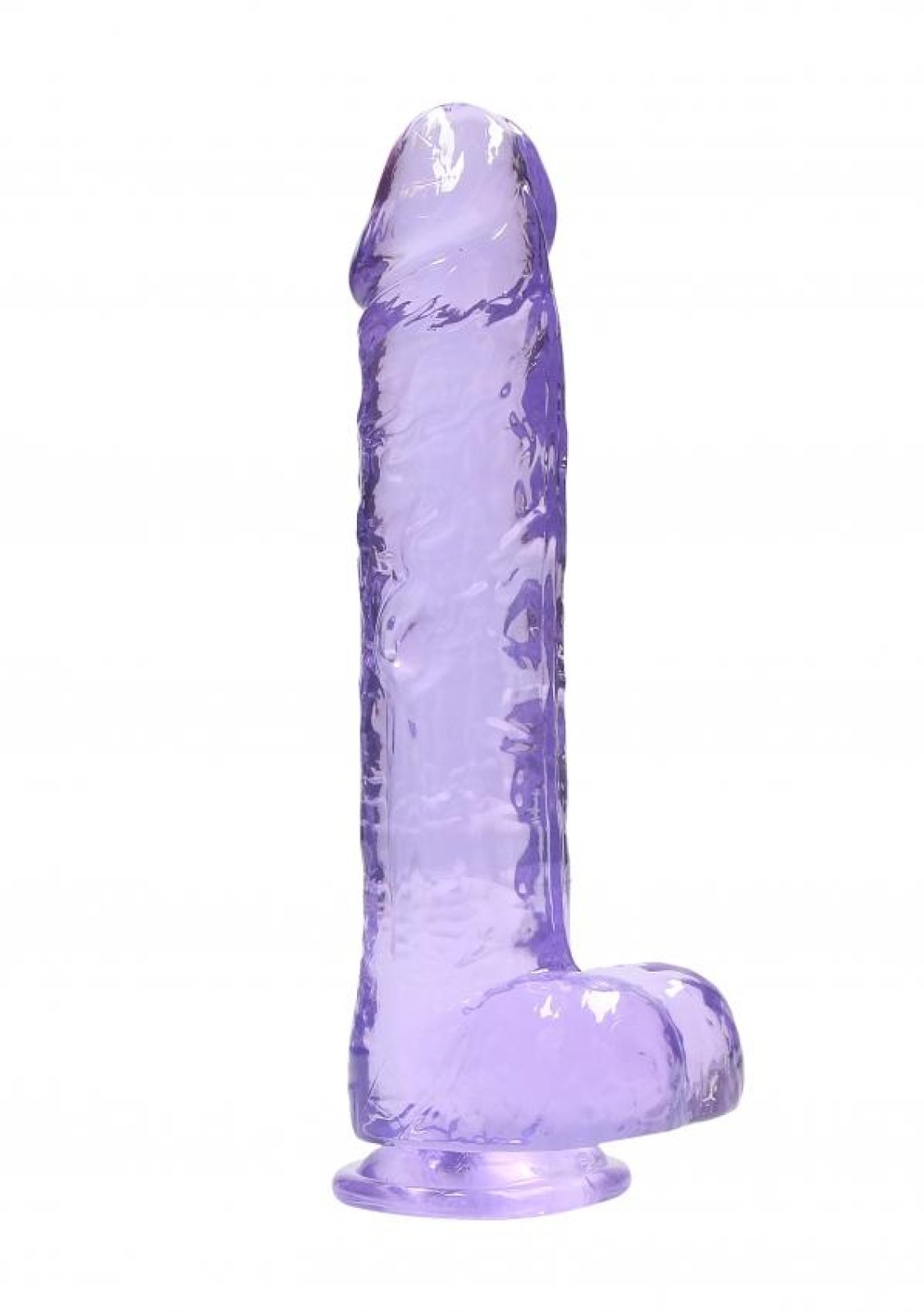 Realistické dildo s varlaty – 10 / 25,4 cm fialové