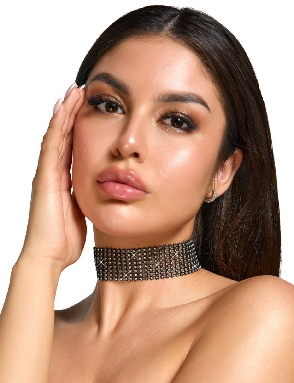 Cottelli Accessoires Choker - obojek z kamínků