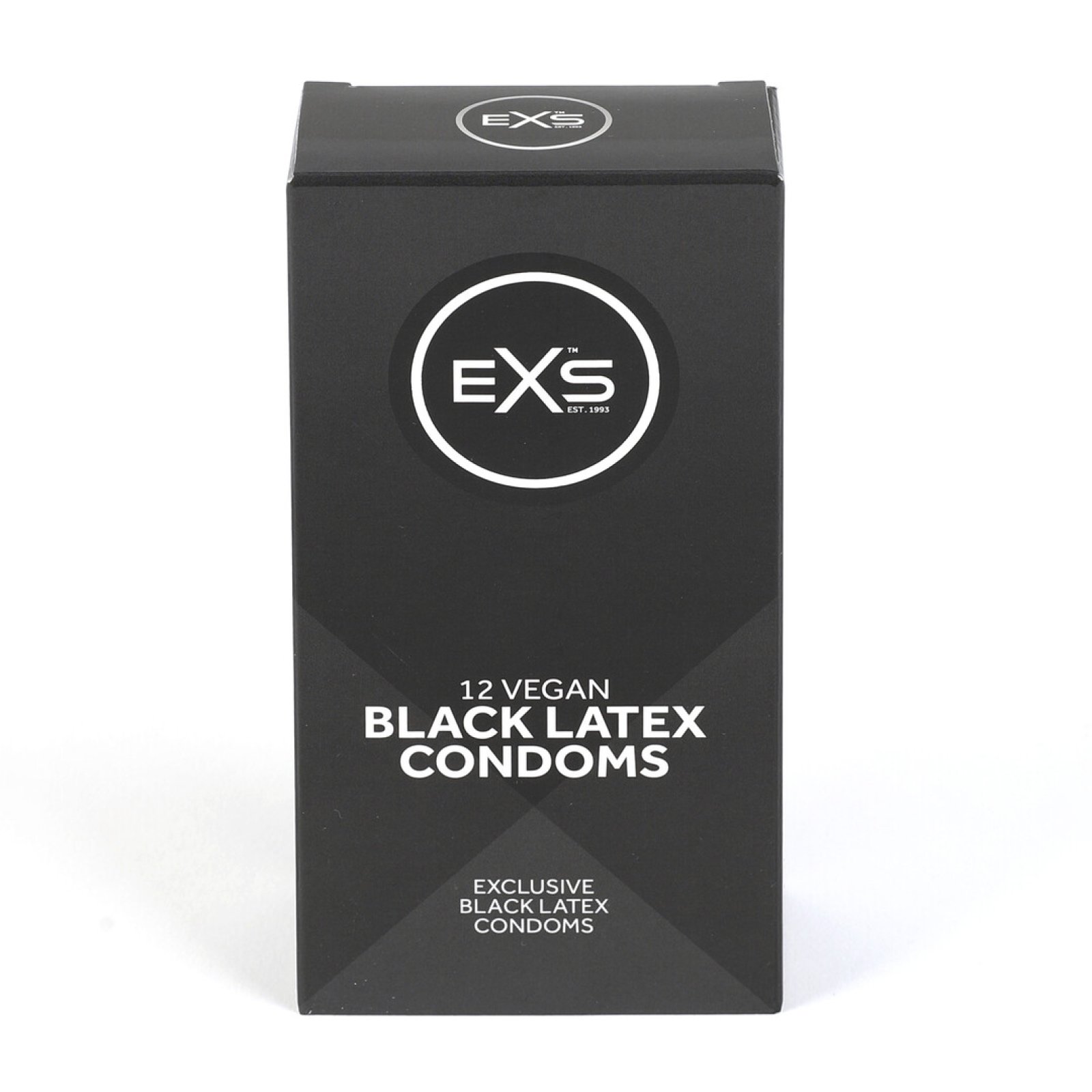 EXS Black - latexový kondom - černý - 12 ks