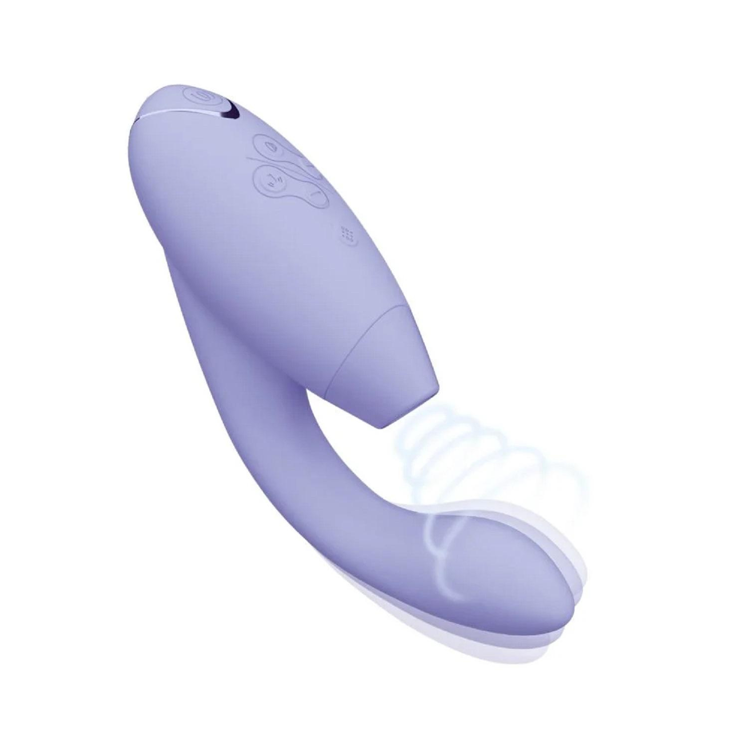 Vibrátor s podtlakovou stimulací Womanizer Duo 2 Lilac, vibrátor na bod G se stimulátorem klitorisu