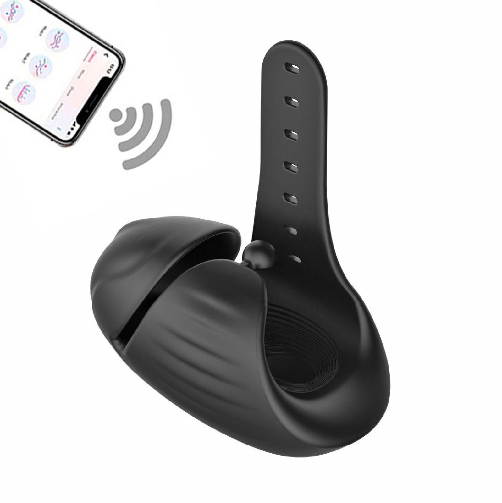 BASIC X BOBBY 2 APP VIBRAČNÍ MASTURBÁTOR S NASTAVITELNÝM PRŮMĚREM ČERNÝ