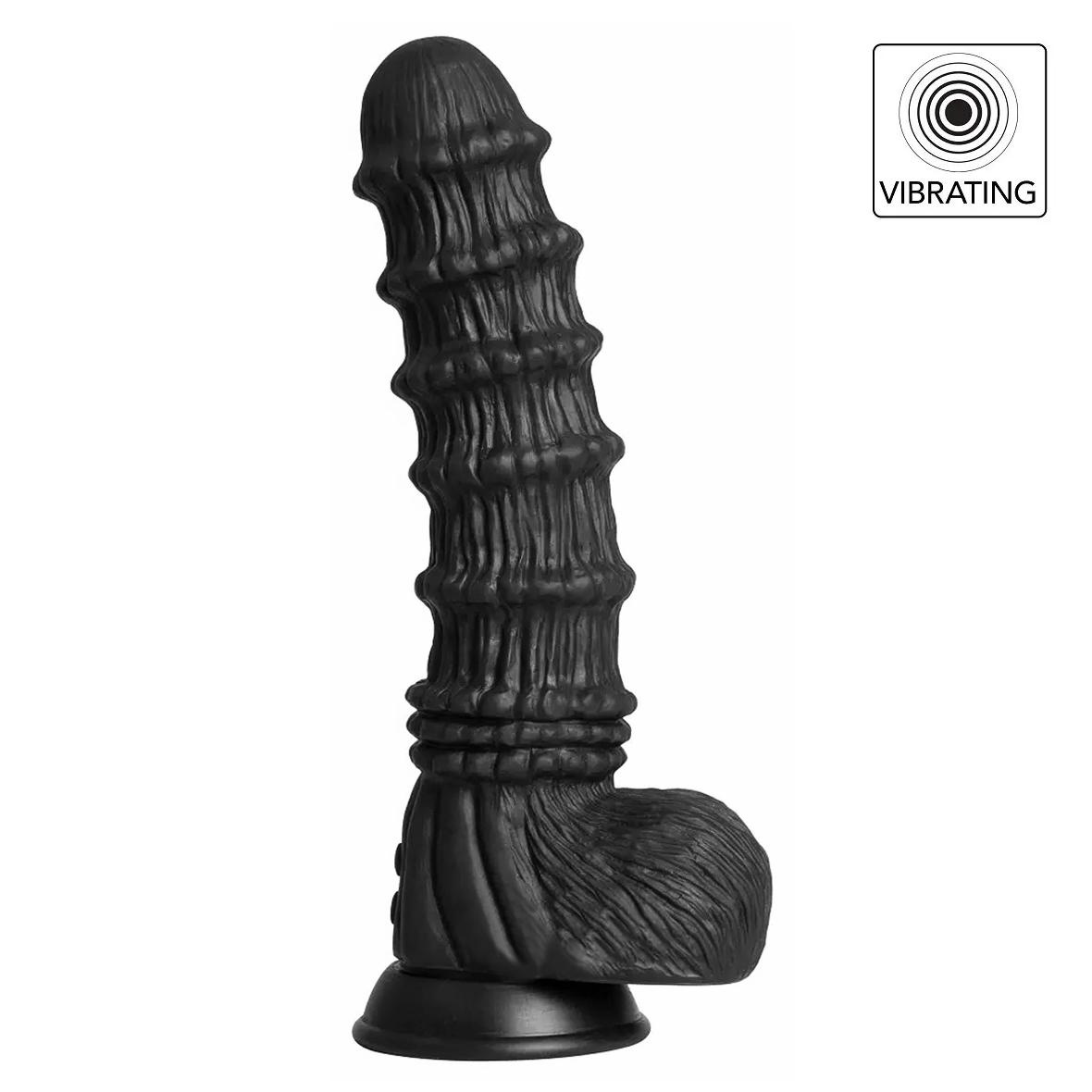Hidden Desire Extreme Monster Cocks Dragon, silikonové vibrační dildo s přísavkou 27,5 x 5,5 cm