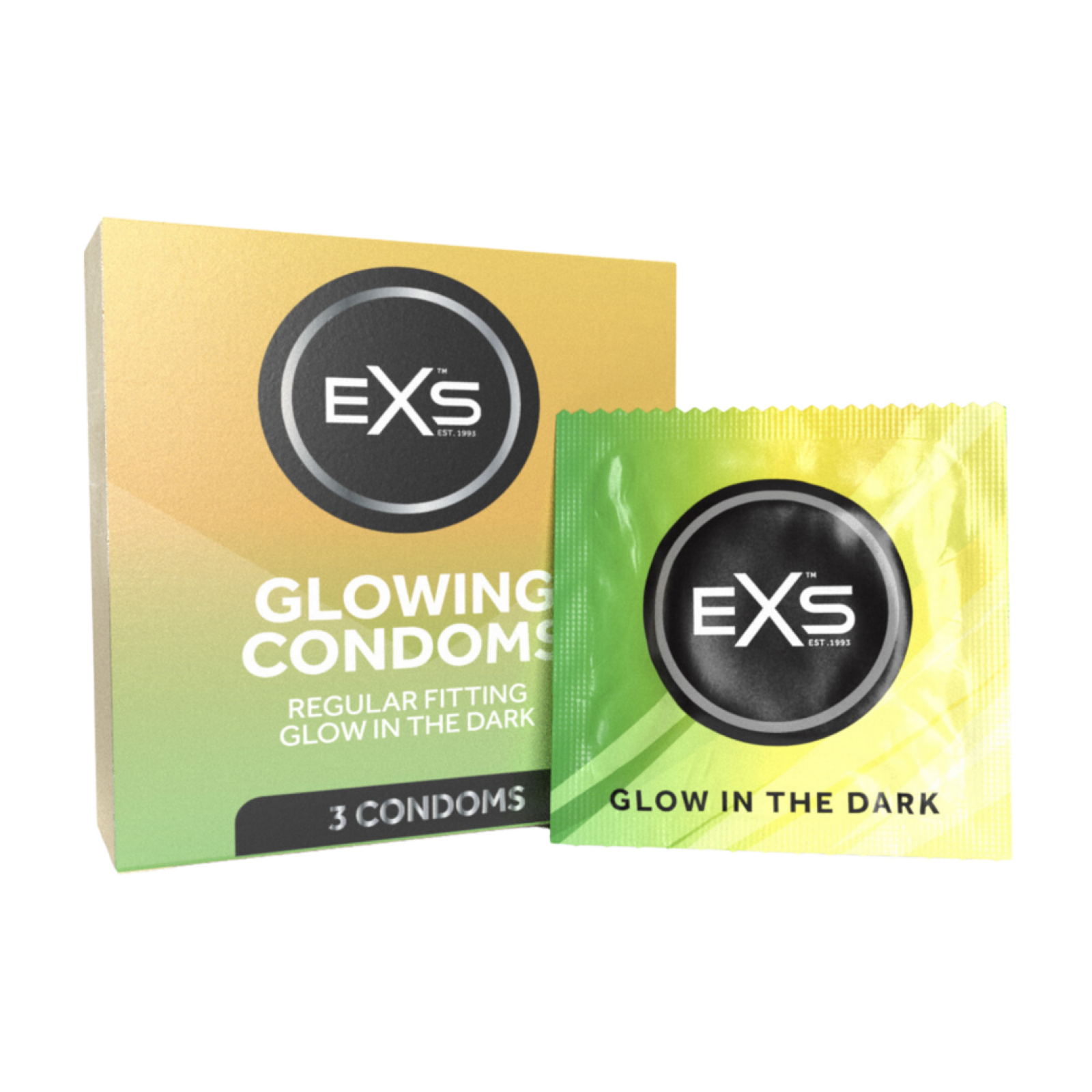 EXS Glowing kondomy 3 ks