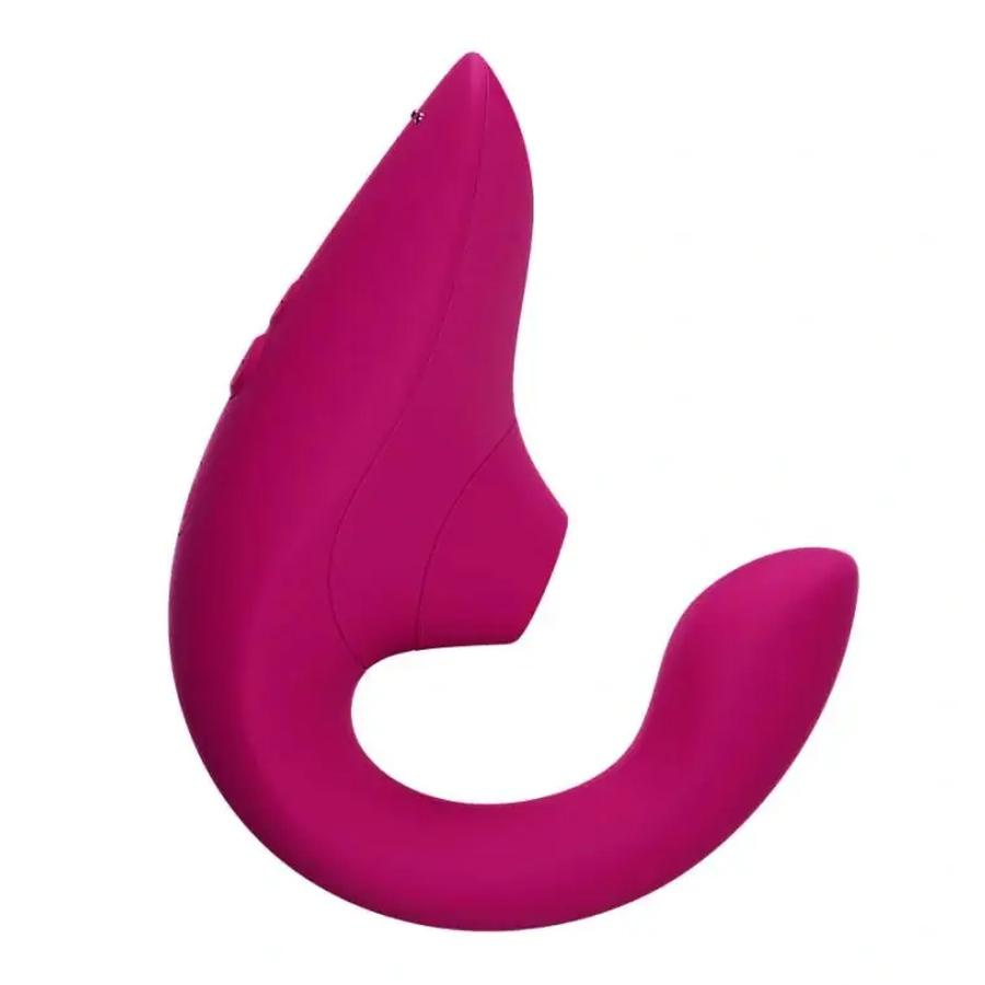 Vibrátor s podtlakovou stimulací Womanizer Blend Vibrant Pink, vibrátor na bod G se stimulátorem klitorisu