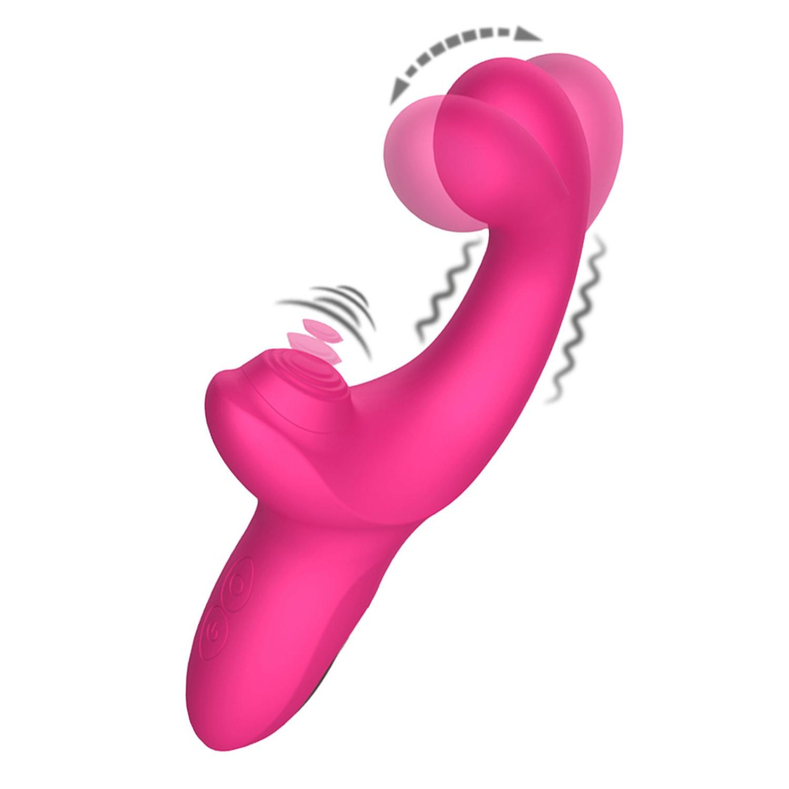 BASIC X STUNNER VIBRÁTOR NA G-BOD A KLITORIS RŮŽOVÝ