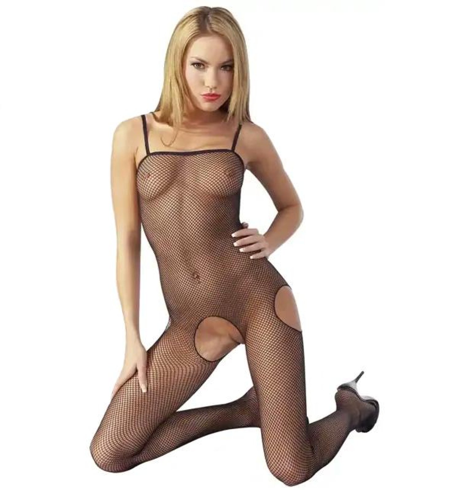 Mandy Mystery Line Catsuit - černý: L/XL