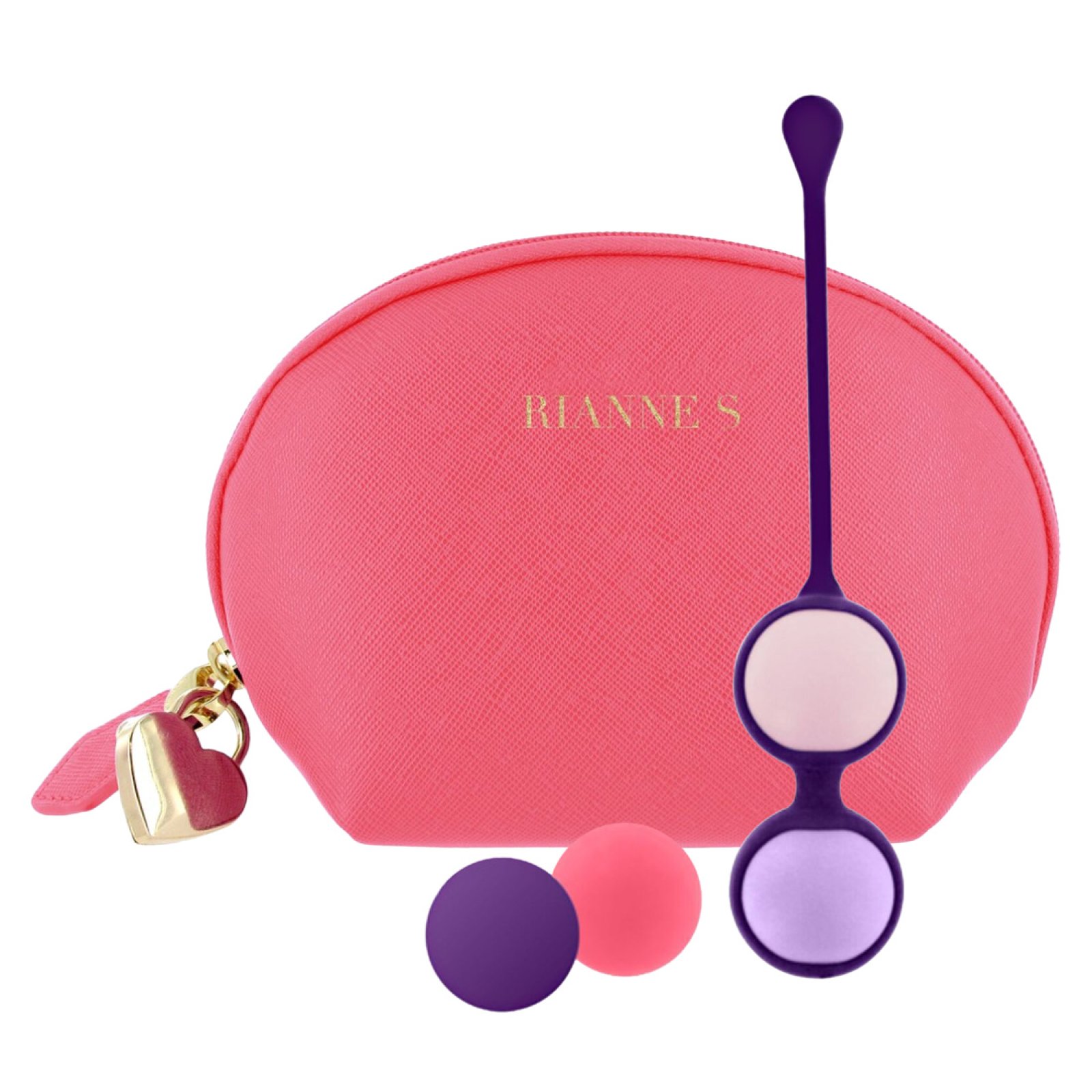Rianne S Set venušiny kuličky a taštička Coral Rose