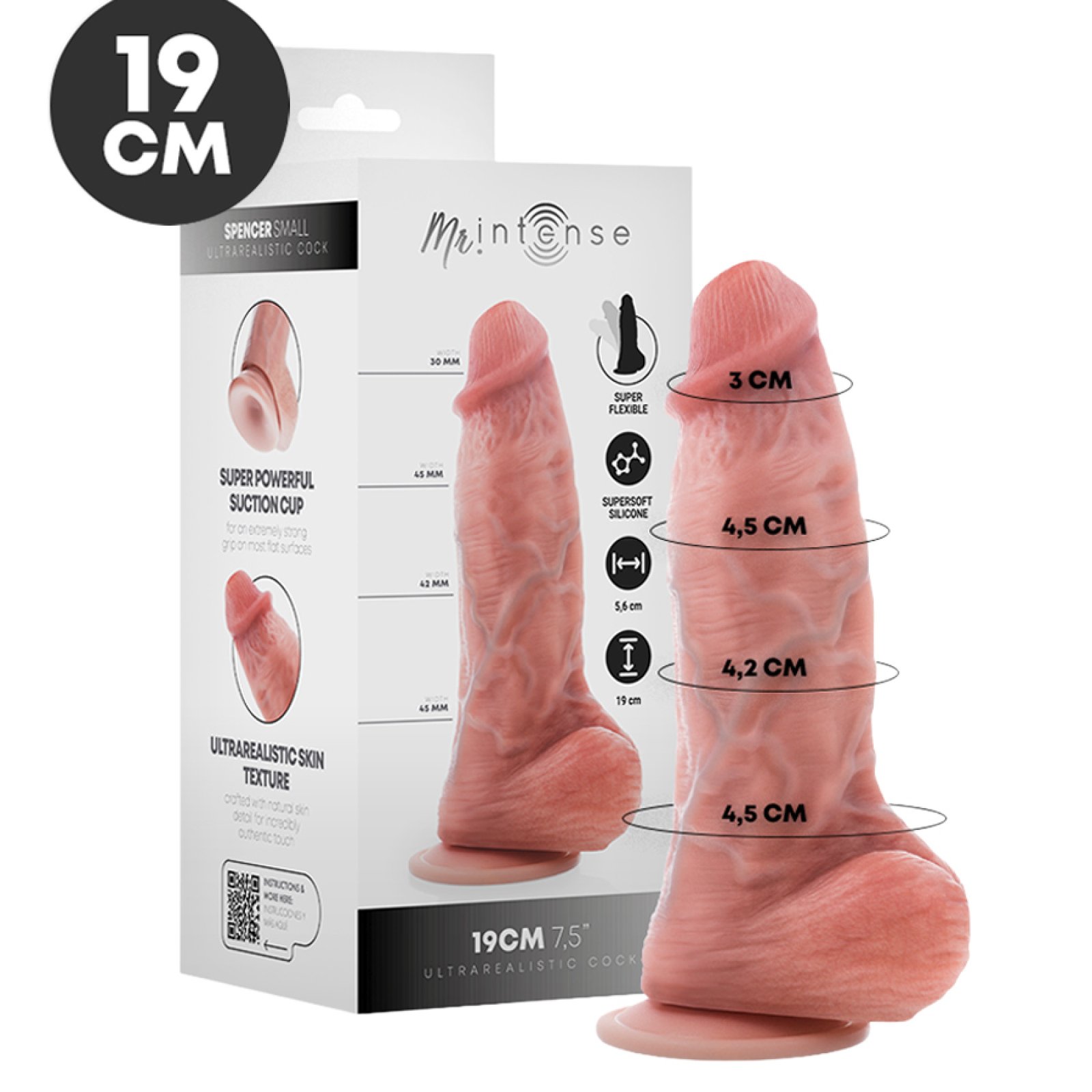 Small Spencer realistické dildo 19 cm