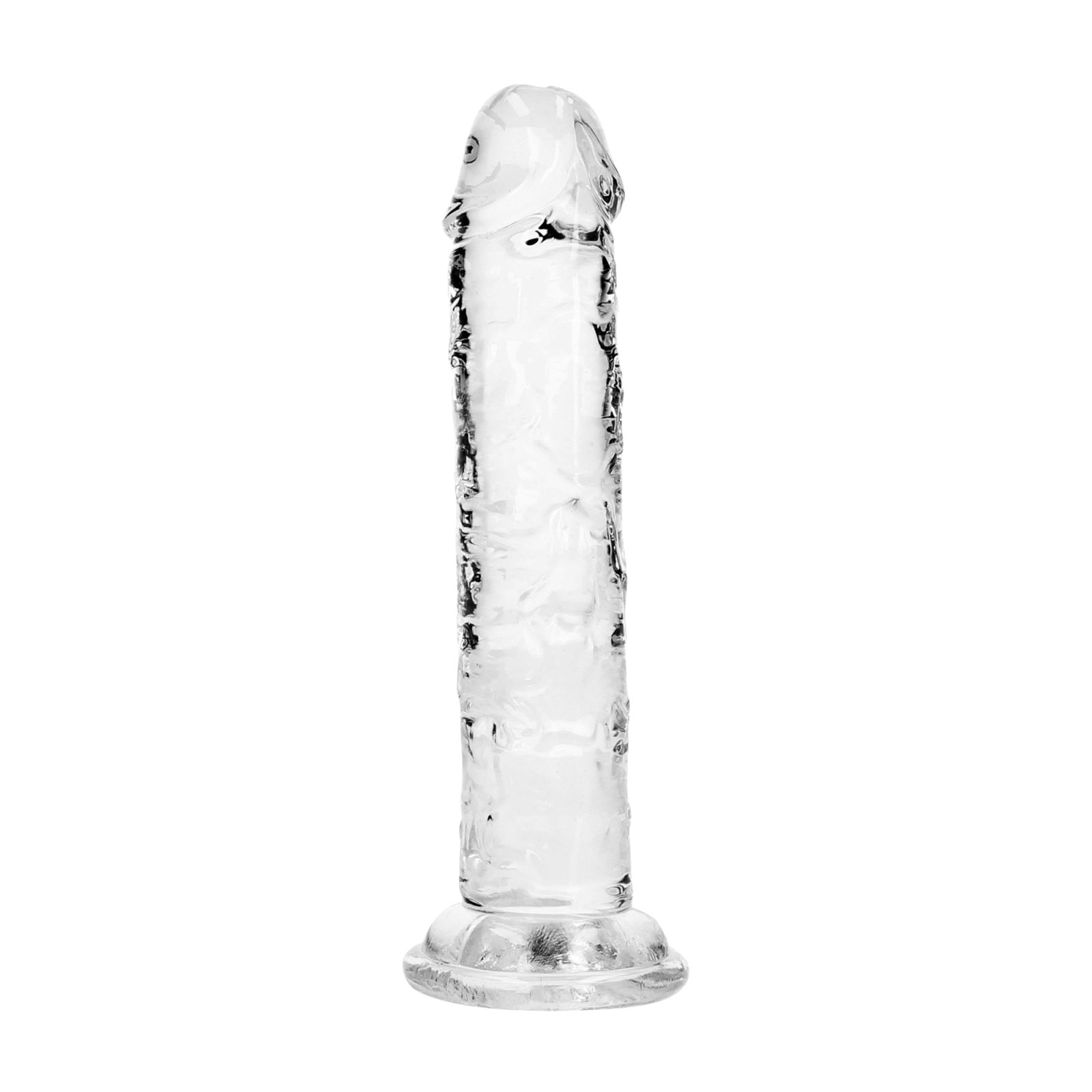 Realrock gelové dildo s přísavkou 13 cm transparentní