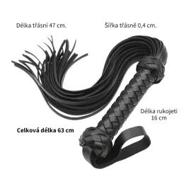 BASIC X kožené důtky černé