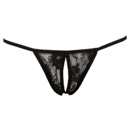 Mandy Mystery Krajková tanga s prostřihem S-L