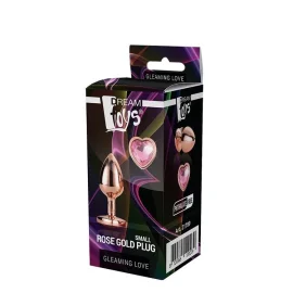 Gleaming Love anální kolík rosegold růžové srdce S