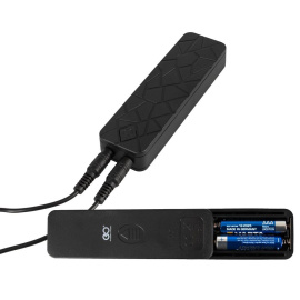 Strap-On Duo Vibrační silikonový připínací penis - černý