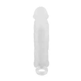 BASIC X Realistický zvětšující návlek na penis M - transparentní