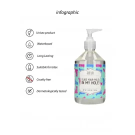 Slide your pole in my hole Anální lubrikační gel 500 ml