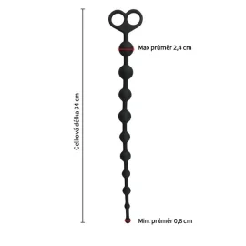 BASIC X anální šňůra černá