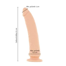 BASIC X Elio silikonové dildo s přísavkou tělové
