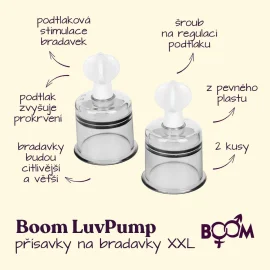 BOOM LuvPump vakuové přísavky XXL na bradavky průměr 5 cm  - 2 ks
