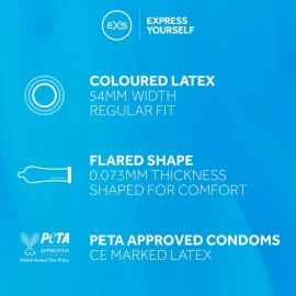 EXS Sada kondomů Black Latex 24 ks