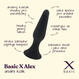 BASIC X   Alex anální kolík vel. S černý