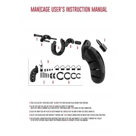 ManCage Model 13 Klec na penis 6 cm - černá