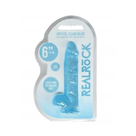 Realrock gelové dildo s přísavkou 16 cm modré