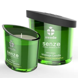 SENZE Povzbuzující masážní svíčka - citron, pepř, eukalyptus 50ml